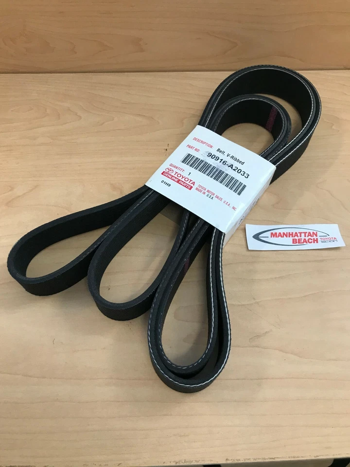 Toyota OEM Serpentine Belt 90916-A2033 07-18 TUNDRA  08-18 SEQUOIA 5.7L 3URFE V8 - Image 1 of 1