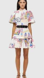 LEO LIN Size 16 Beatrice Fiesta Short Sleeve Dress - Picture 1 of 16