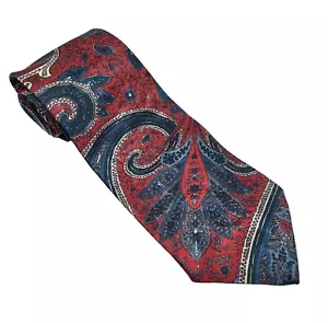 Vintage Christian Dior Monsieur Maroon Paisley 58 inch Polyester Mens Tie - Picture 1 of 3