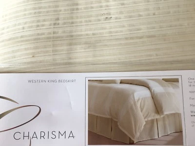 Charisma 100% Cotton Bedskirt White  Somerfield western King - Image 1 of 4