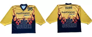 SCHWEIZ TORSCHÜTZENKÖNIG 1997 HOCKEY TRIKOT VINTAGE POSTFINANCE # Yanick Dubé - Bild 1 von 7