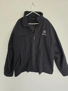 Mercedes Benz Authentic Merchandise Rain Jacket Wind Breaker Black Men Size XL - Picture 1 of 9