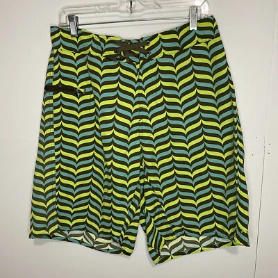 Patagonia Talla 30 Para Hombres 10” Board Shorts Cordón Marrón Aqua Amarillo Nylon  Foto 1 de 4