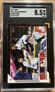 2023 Topps Series 1 Celebration in Seattle! #174 Black Parallel 23/72 SGC 8.5 - Picture 1 of 3