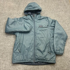 Patagonia Men's Micro Puff Hooded Jacket Blue Size Small Puffer Quilted Full Zip - Picture 1 of 9