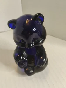 Fenton Kobaltblau Bär Glas Figur MCM Kunstglas Vintage - Bild 1 von 8
