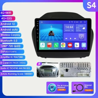 4 + 32 G Android 13 автомобильное радио GPS-навигация 8Core для Hyundai IX35 2011-17 CarPlay - Изображение 1 из 4