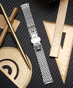 Ultra Thin Mesh Stainless Steel Watch Band Light Watch Strap Polished Watch B... - Picture 1 of 1