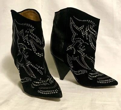 Botines Isabel Marant de cuero y gamuza con tachuelas talla 36/US 6, venta al por menor: $1150 Foto 1 de 4
