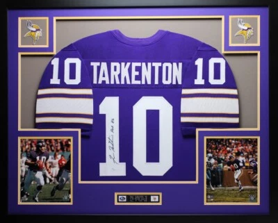 Fran Tarkenton Autographed and Framed Purple Vikings Jersey Auto JSA COA - Image 1 of 4