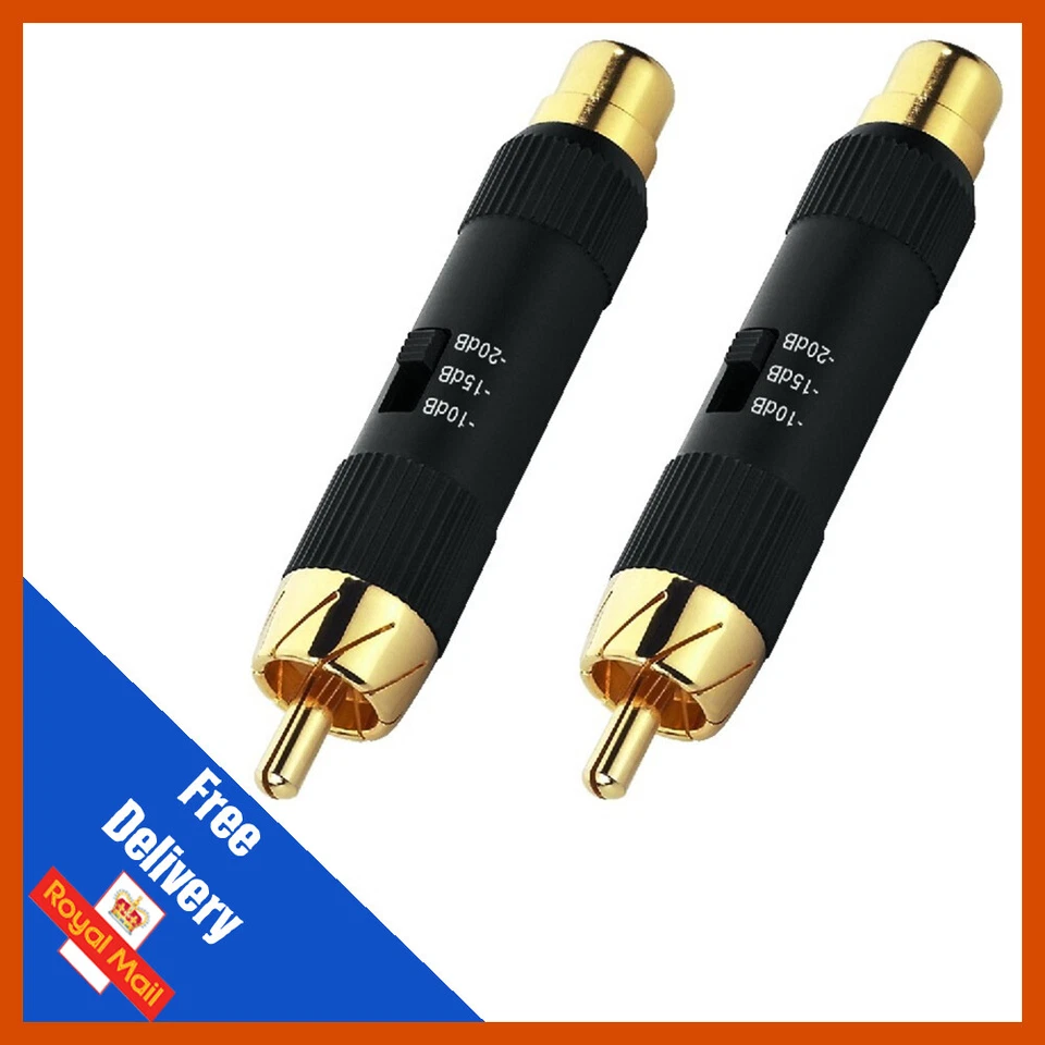 IMG Stageline ILA-1020 Passive Level Reducer Attenuator Phono DJ Studio Adaptor