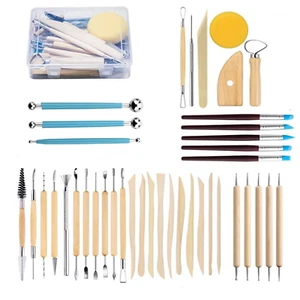 Set 40 Pezzi Strumenti Ceramica Argilla per Modellismo Scultura Scultura Intaglio Artisti Artigianato - Foto 1 di 5