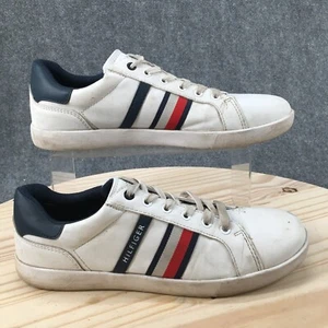 Tommy Hilfiger Shoes Mens 10 Thyme Sneakers Faux Leather Lace Up Casual Low Top - Picture 1 of 17