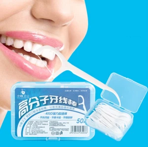 6x50pcs Dental Floss Picks Toothpicks Teeth Stick Tooth Cleaning Floss Pick  - Picture 1 of 5