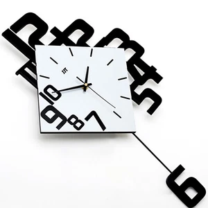 Modern Swing Metal Quartz Silent Wall Clock Nordic Design Hanging Clock USA  - Picture 1 of 12