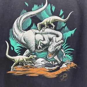 Vintage 1993 Youth Jurassic Park Large Black Short Sleeve T-Shirt Dinosaurs JP - Picture 1 of 16