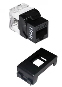 PRESA RETE DATI (PORTAFRUTTO + FRUTTO) KEYSTONE UTP CAT 6A GEWISS PLAYBUS NERO - Foto 1 di 6