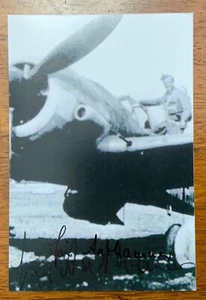WWII German Luftwaffe Assault Pilot Erich Axthammer Knights Cross Signed Photo - Picture 1 of 3