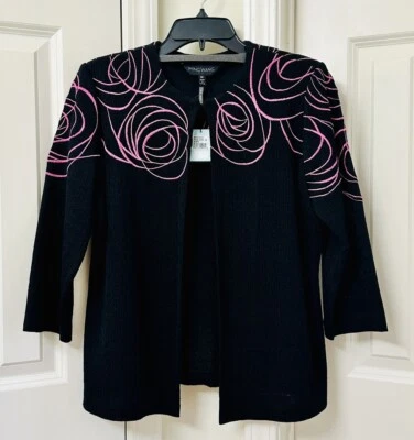 Ming Wang 3/4 Sleeve Hook Eye Jacket, Size-M - Image 1 of 4