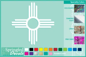 NEW MEXICO SUNBURST SYMBOL cut vinyl decal car truck window sticker - Picture 1 of 1