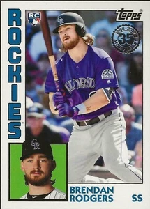 2019 Topps Update 1984 Over-Sized Box Topper #84BT-32 Brendan Rodgers Rockies RC - Picture 1 of 1