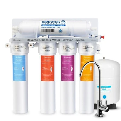 5 Stage Reverse Osmosis RO Water System with Quick Twist Change Filter 75 GPD - Image 1 of 4