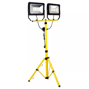 Ultracharge 2x 50W LED Twin Floodlight Outdoor Work/Flood Light w/ 1.6m Stand - Picture 1 of 2