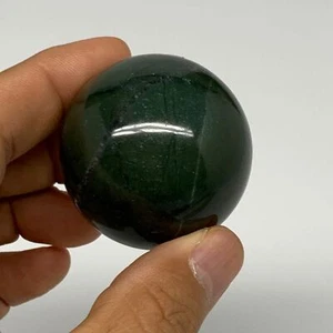 112.7g, 1.7"(43mm) Green Zade Stone Sphere Gemstone,Healing Crystal, B27149 - Picture 1 of 10