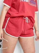 Women's Ascot + Hart Size XS Dolphin Pull-on Shorts w Drawstring - Red NEW