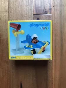 Playmobil 123 Plane With Pilot Pre-School 6707 HTF 1992 NEW MIB - Picture 1 of 4