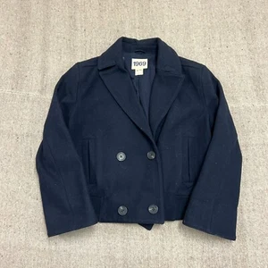 Gap 1969 Double Breasted Wool Jacket Women's XL Black Cropped - Picture 1 of 9