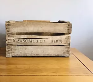 Antique Original Wooden Crate Storage G Pascual & Cie Paris France - Unrestored - Picture 1 of 10