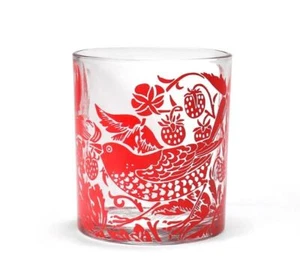 OFFICIAL WILLIAM MORRIS RASPBERRY DRINKING GLASS TUMBLER - Picture 1 of 2