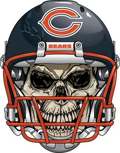 Chicago Bears Totenkopf Helm Vinyl Aufkleber/Sticker 10 Größen!! Sendungsverfolgung!! - Bild 1 von 6