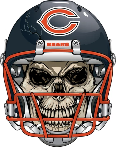Chicago Bears Skull Helmet Vinyl Decal / Sticker 10 sizes!! Tracking!! Cover