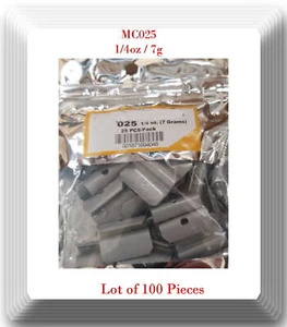 100Pc CLIP-ON Wheel Weight Balance MC Type 0.25oz 1/4oz For All Type Alloy Rims - Foto 1 di 1