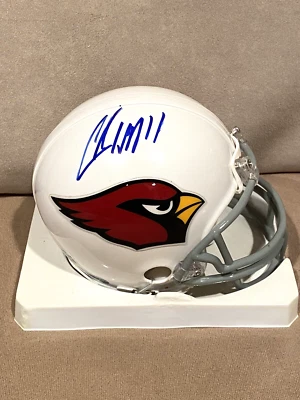 Mini capacete assinado por Chris Beanie Wells Arizona Cardinals NFL certificado de autenticidade - Imagem 1 de 2