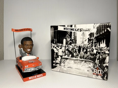 San Francisco Giants 2018 Willie Mays SGA Parade Car Bobblehead 60th Anniversary Cover
