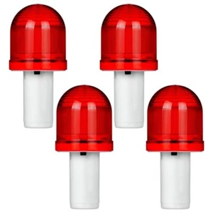 4 Pack Cone,Round Emergency Flashing Warning Light Traffic - Picture 1 of 5