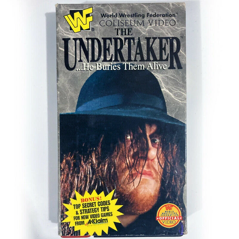 世界自然基金会体育馆视频、The Undertaker、VHS、二手、WWE、WCW、nWo、ECW、AEW — 第 1/1 张图片