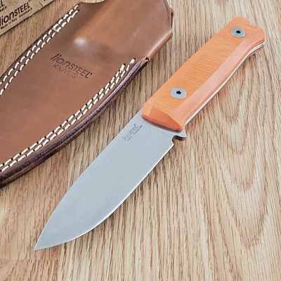 LionSTEEL Bushcraft B40 Fixed Knife 3.88" Sleipner Tool Blade Orange G10 Handle - Image 1 of 4