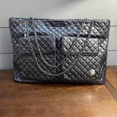 BADGLEY MISCHKA Diana Vegan Leather Tote Weekender Travel Bag - Image 1 of 4