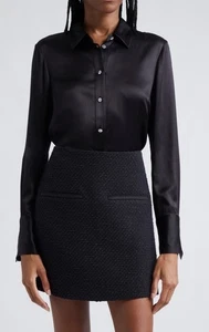 Veronica Beard New Monique Stretch Silk Shirt $498 , sz 6 US - Picture 1 of 3