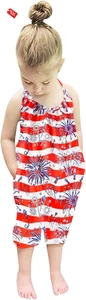 Toddler Girls Clothes Romper One-Piece Cute Backless Jumpsuit 1-5T - Picture 1 of 35