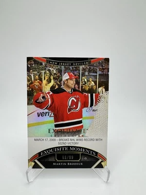 2022-23 Cubierta Superior Exquisito Martin Brodeur Momentos Exquisitos Inserto/99. Genial! Foto 1 de 2