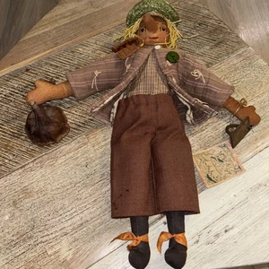 Vtg Tattered Rabbit Farm Pinocchio Scarecrow, Harvest Collection - Picture 1 of 6