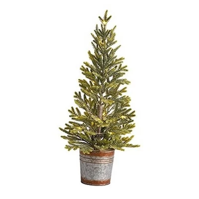  26in. Pine Natural Look Artificial Christmas Tree with 35 Warm White Lights  - Image 1 of 4