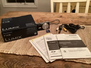 Panasonic Lumix DMC-FX8 Digital Camera 3x Zoom Black In Box ~No Charger - Picture 1 of 10