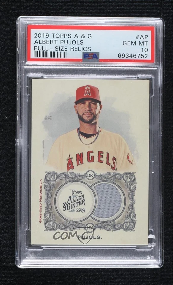 2019 Topps Allen & Ginter Relics B Albert Pujols #FSRB-AP PSA 10 GEM MT - Image 1 of 2