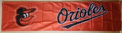 Baltimore Orioles MLB Huge 2x8 Foot Banner Flag With Metal Grommets - Image 1 of 2